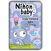ПРОДУКТЫ ДЛЯ ДЕТЕЙ БелЭмса БелЭмса подгузники Nihon baby Midi 3M (4-9кг) N56